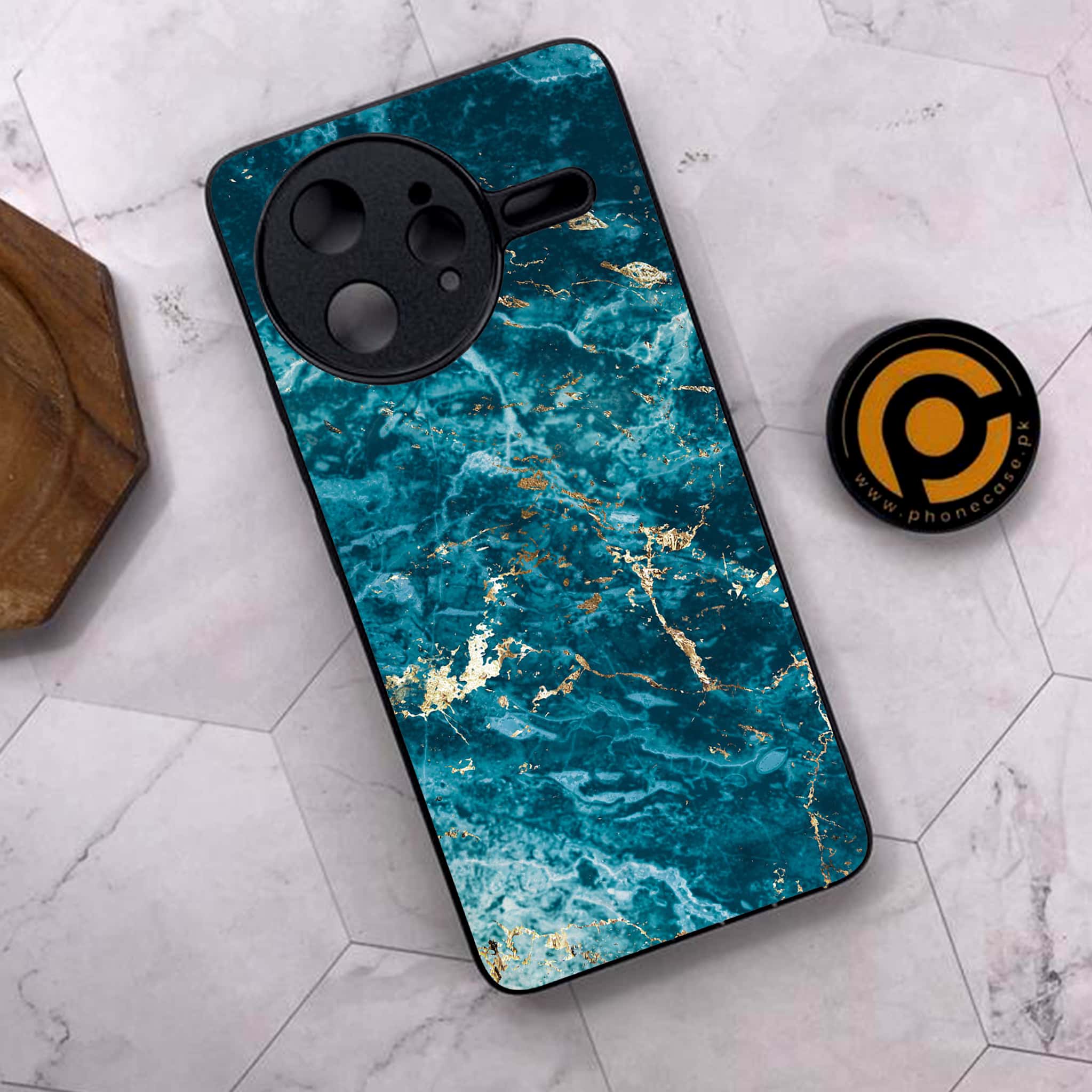 Xiaomi Poco F7 Ultra 5G - Blue Marble 2.0 Series - Premium Metal Printed soft Bumper shock Proof Case