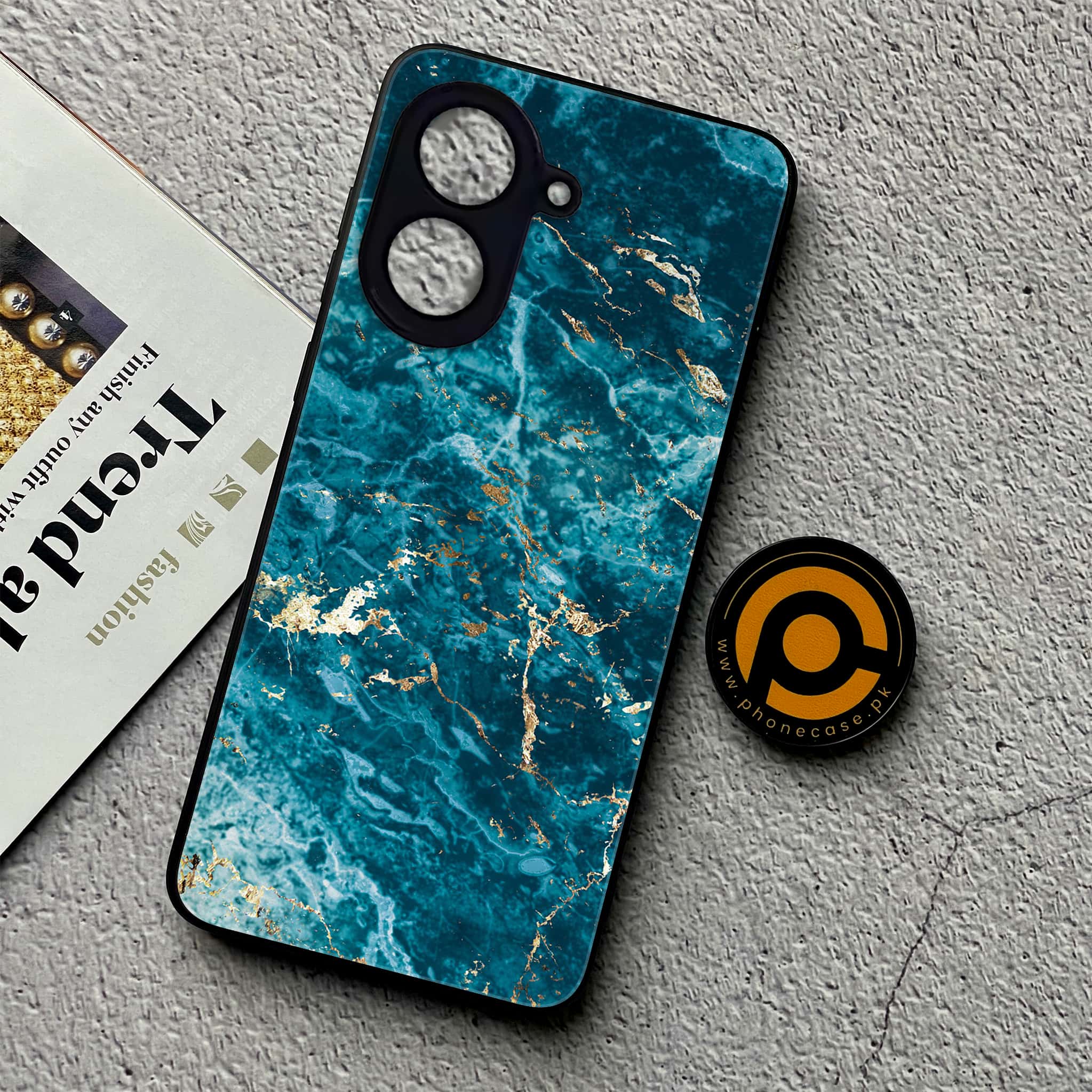 Xiaomi Redmi A5 - Blue Marble 2.0 Series - Premium Metal Printed soft Bumper shock Proof Case
