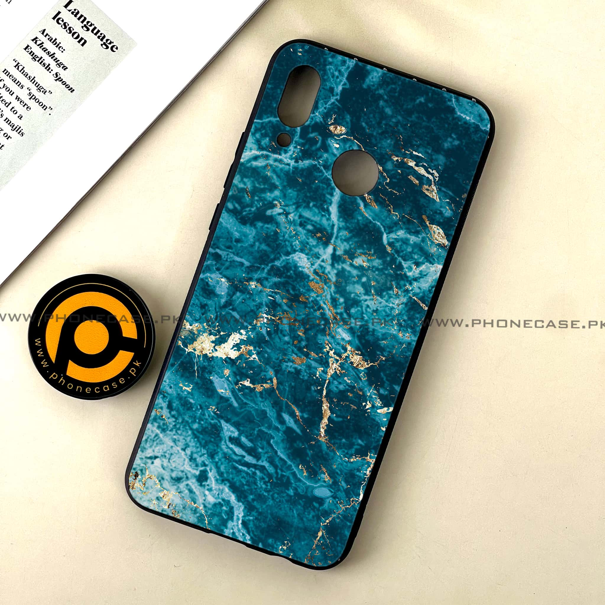 Huawei Nova 3 - Blue Marble Series V 2.0 - Premium Printed Glass soft Bumper shock Proof Case