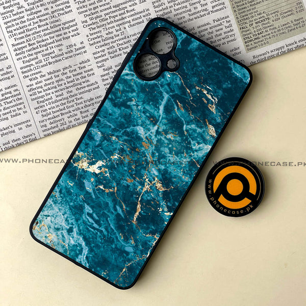 Samsung Galaxy A06  - Blue Marble 2.0 Series - Premium Metal Printed soft Bumper shock Proof Case