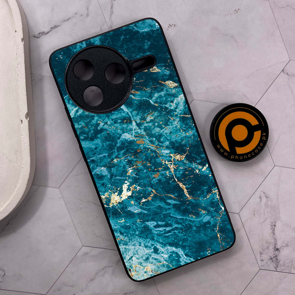 Xiaomi Poco F7 Pro 5G - Blue Marble 2.0 Series - Premium Metal Printed soft Bumper shock Proof Case