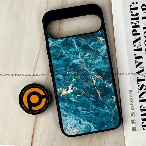 Google Pixel 10 Pro XL - Blue Marble 2.0 Series - Premium Metal Printed soft Bumper Shock Proof Case