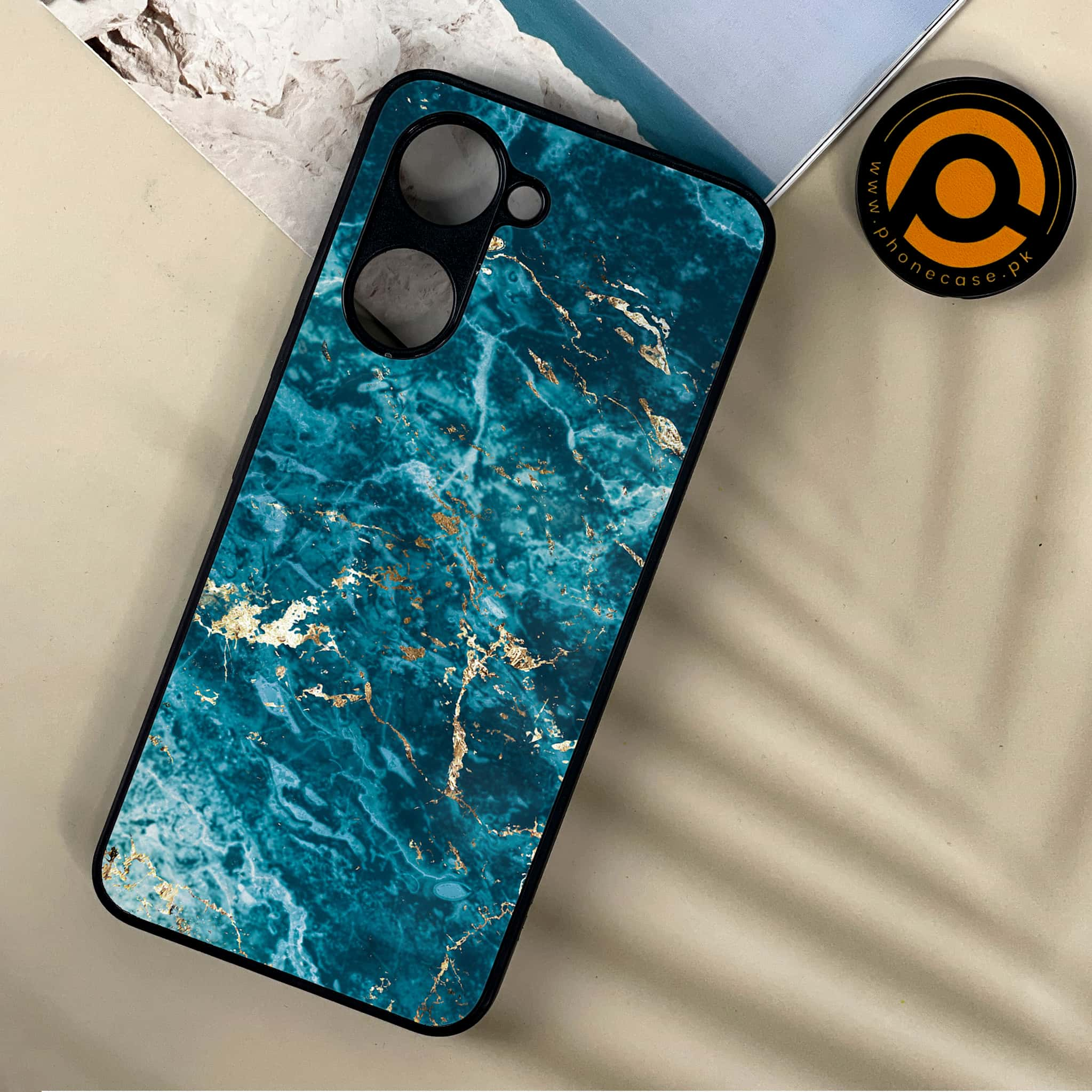 Vivo Y03 - Blue Marble 2.0 Series - Premium Printed Metal soft Bumper shock Proof Case