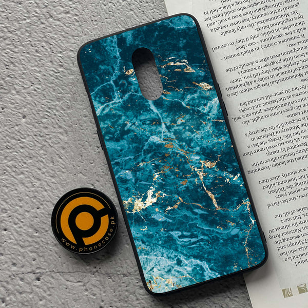 OnePlus 7 - Blue Marble 2.0 Series - Premium Printed Glass soft Bumper shock Proof Case