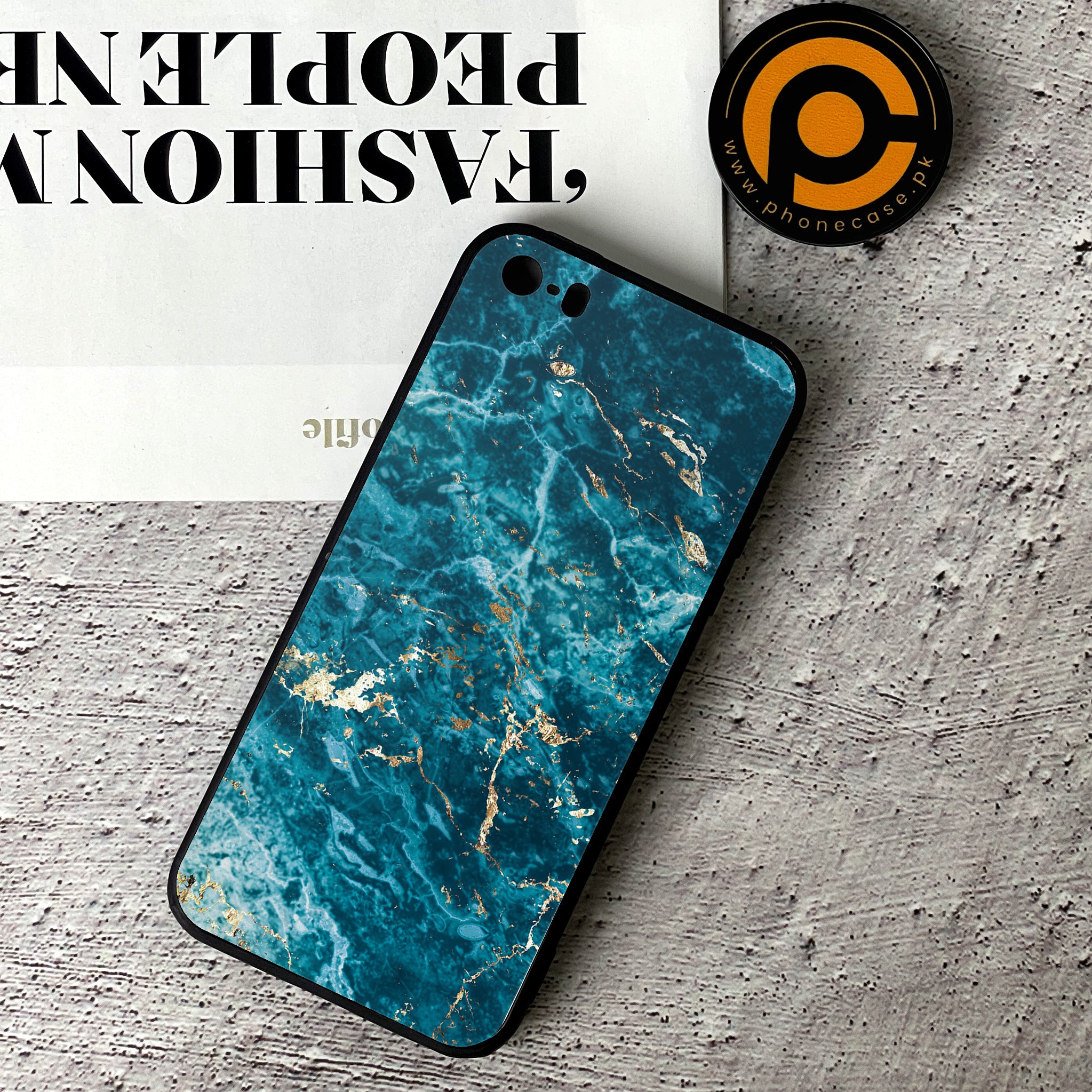 iPhone 5/5c/5s - Blue Marble 2.0 Series - Premium Printed Glass soft Bumper shock Proof Case