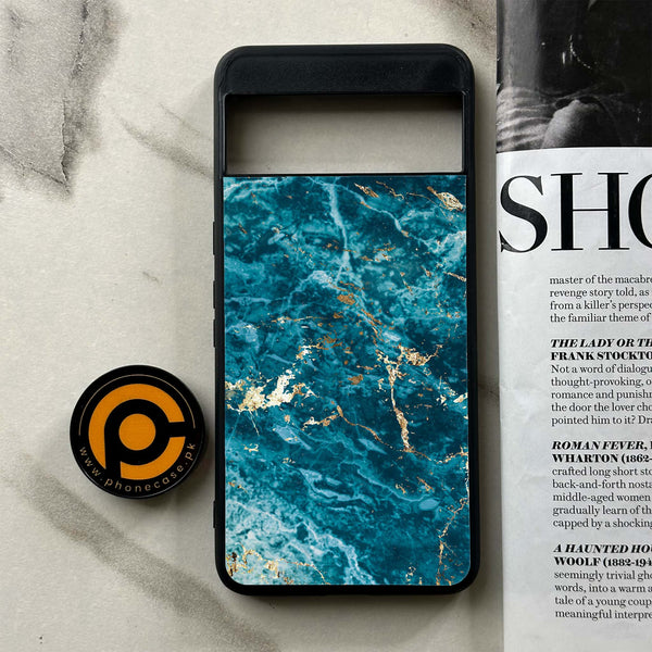 Google Pixel 8 Pro - Blue Marble Series V 2.0 - Premium Printed Glass soft Bumper shock Proof Case