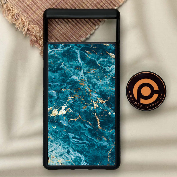 Google Pixel 6 - Blue Marble Series V 2.0 - Premium Metal Printed soft Bumper Shock Proof Case