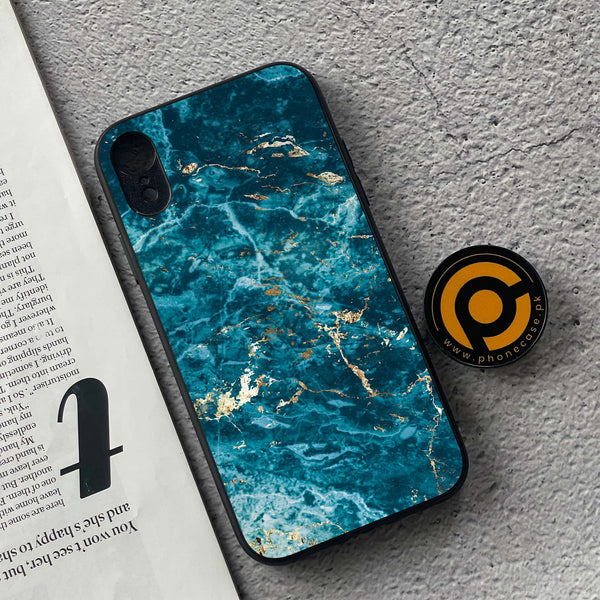 iPhone XR - Blue Marble Series V 2.0 - Premium Metal Printed soft Bumper shock Proof Case