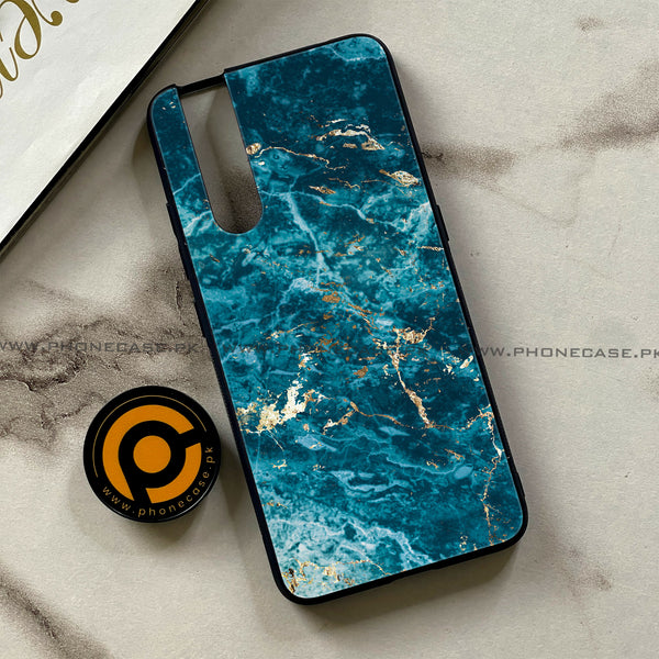 Vivo V15 Pro - Blue Marble 2.0 Series - Premium Printed Glass soft Bumper shock Proof Case