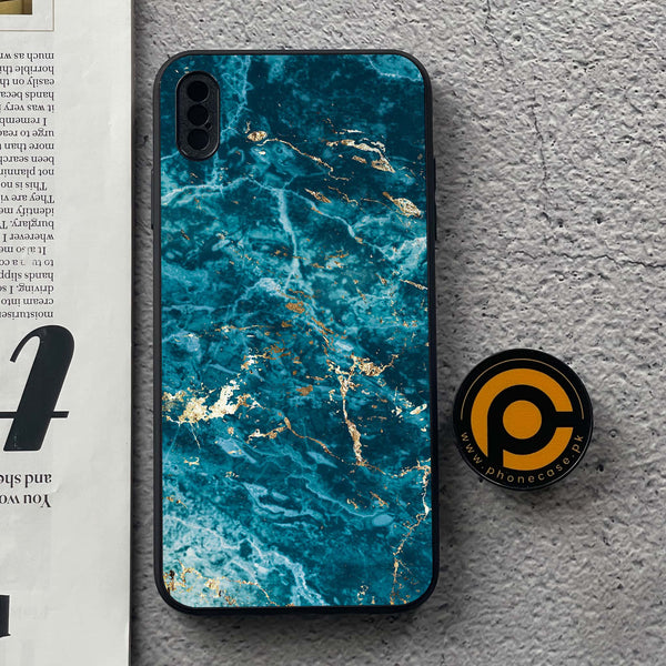 iPhone Xs Max - Blue Marble Series V 2.0 - Premium Metal Printed soft Bumper shock Proof Case