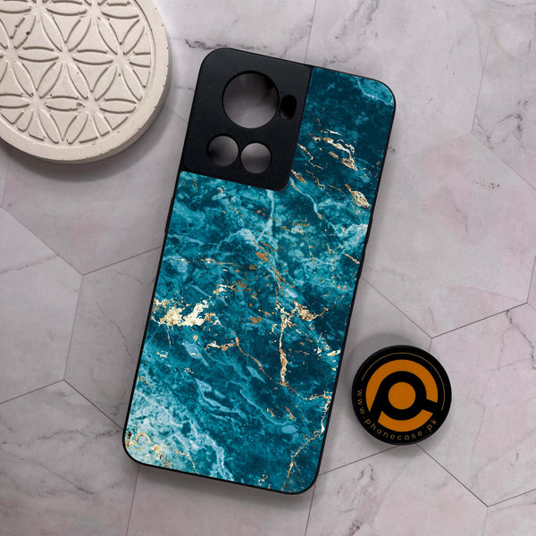 OnePlus 10R -  Blue Marble 2.0 Series- Premium Metal Printed soft Bumper shock Proof Case