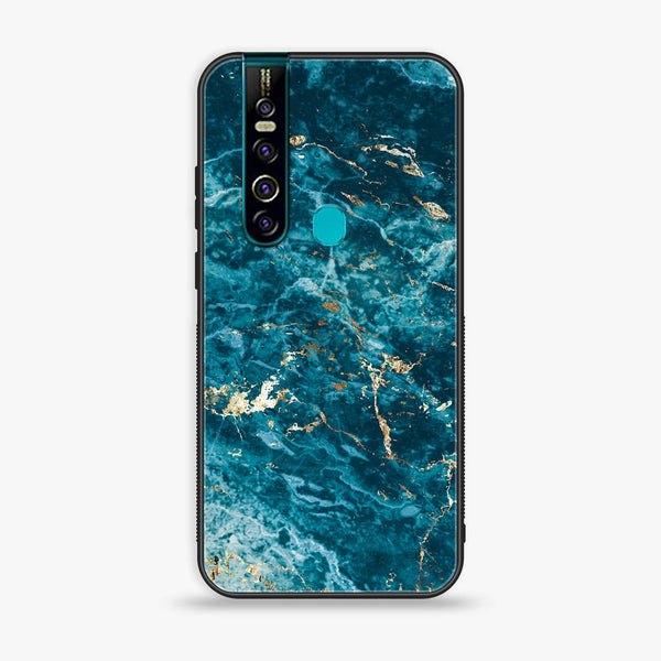 Tecno Camon 15 Pro - Blue Marble 2.0 Series - Premium Printed Glass soft Bumper shock Proof Case
