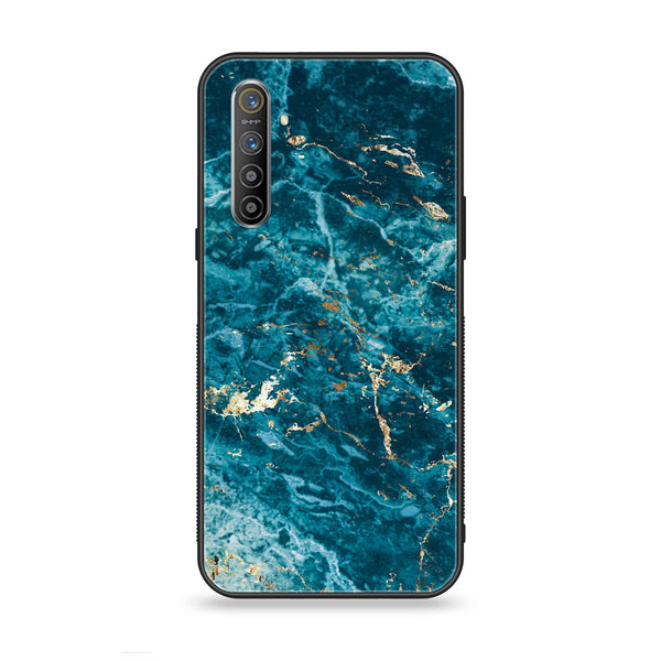 Realme XT - Blue Marble Series V 2.0 - Premium Printed Glass soft Bumper shock Proof Case