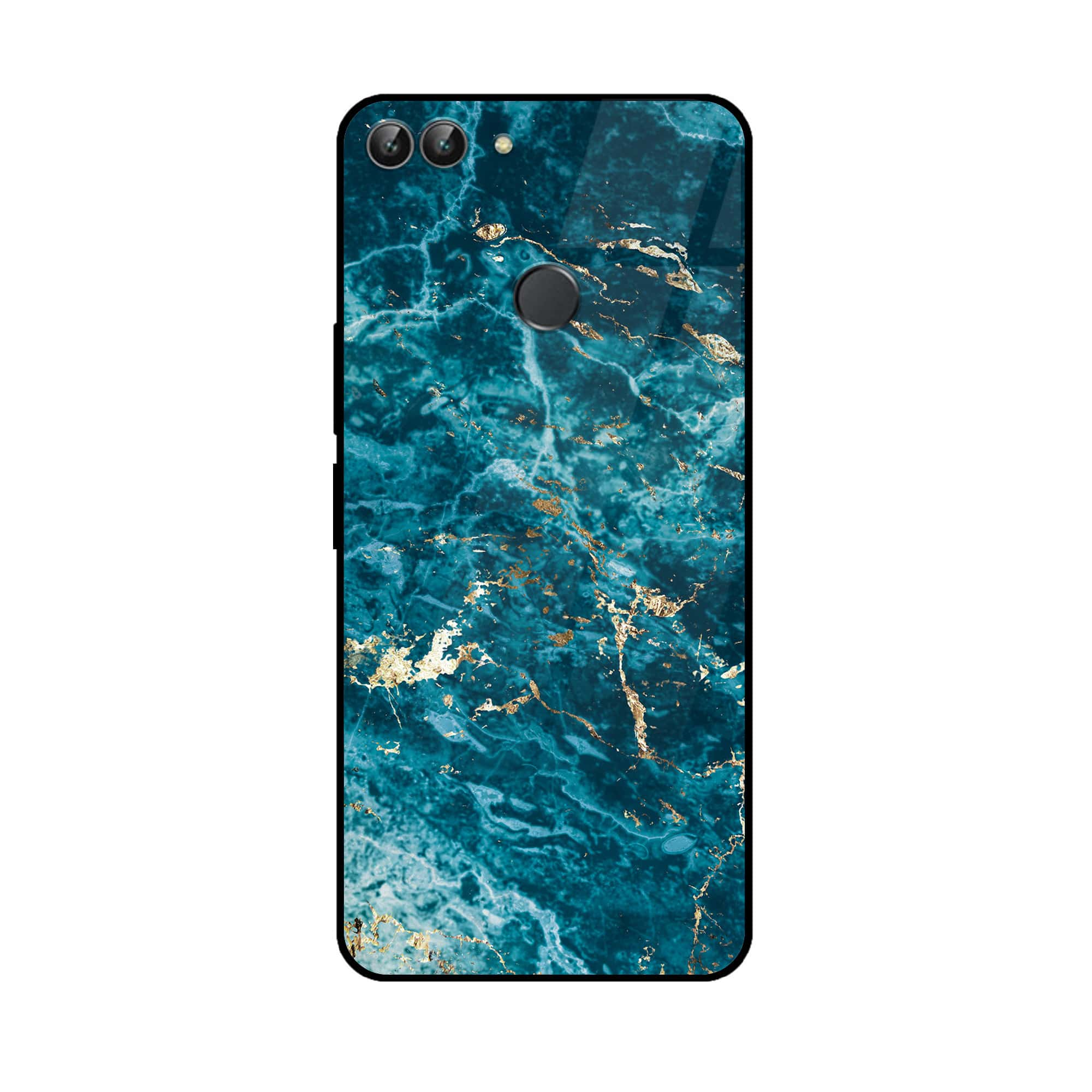 Huawei P Smart - Blue Marble 2.0 Series - Premium Printed Glass soft Bumper shock Proof Case