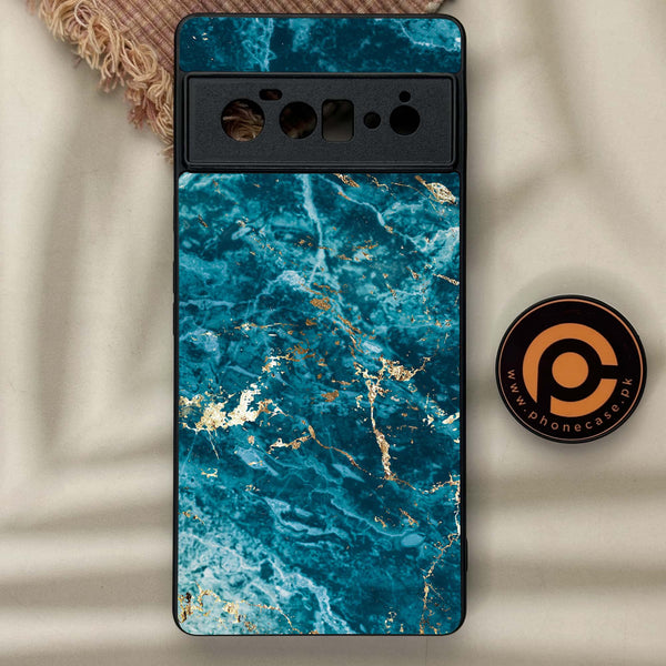 Google Pixel 6 Pro - Blue Marble Series V 2.0 - Premium Metal Printed soft Bumper Shock Proof Case