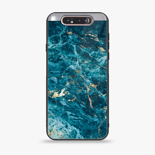 Samsung Galaxy A80 - Blue Marble 2.0 Series - Premium Printed Glass soft Bumper shock Proof Case