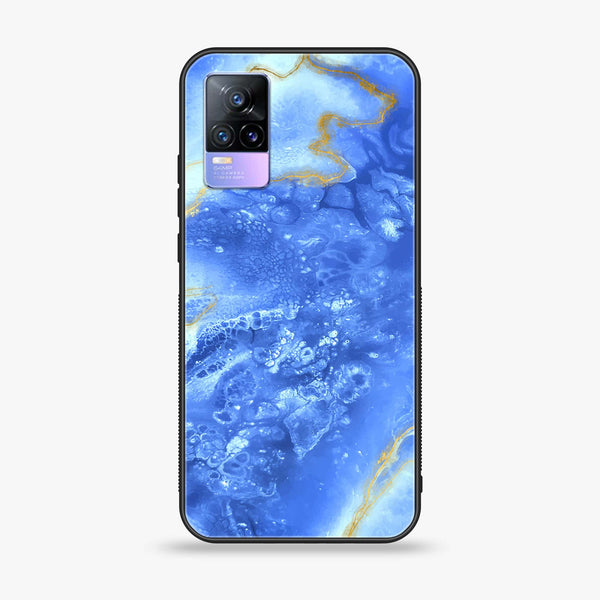 Vivo V21e - Blue Marble 2.0 Design 2 - Premium Printed Glass soft Bumper shock Proof Case CS-15892