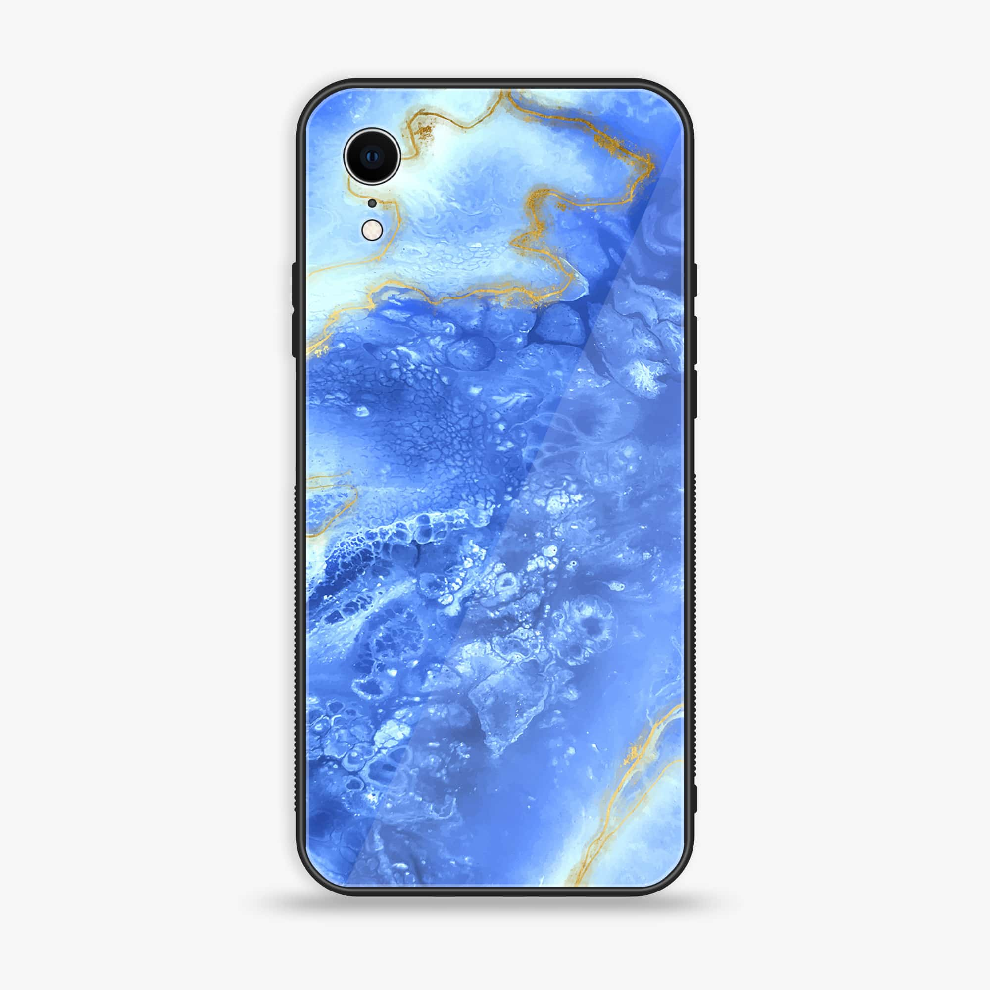 iPhone XR - Blue Marble Series V 2.0 - Premium Printed Glass soft Bumper shock Proof Case