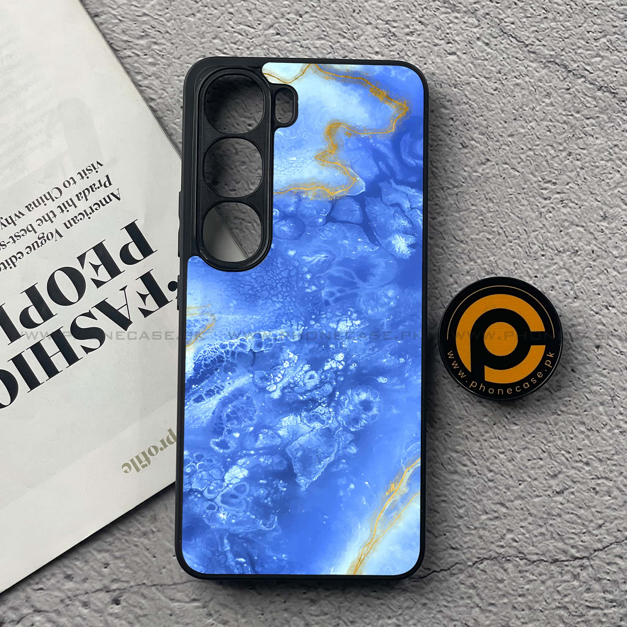 Vivo V40 Lite (IDN) - Blue Marble 2.0 Series - Premium Metal Printed soft Bumper Shock Proof Case