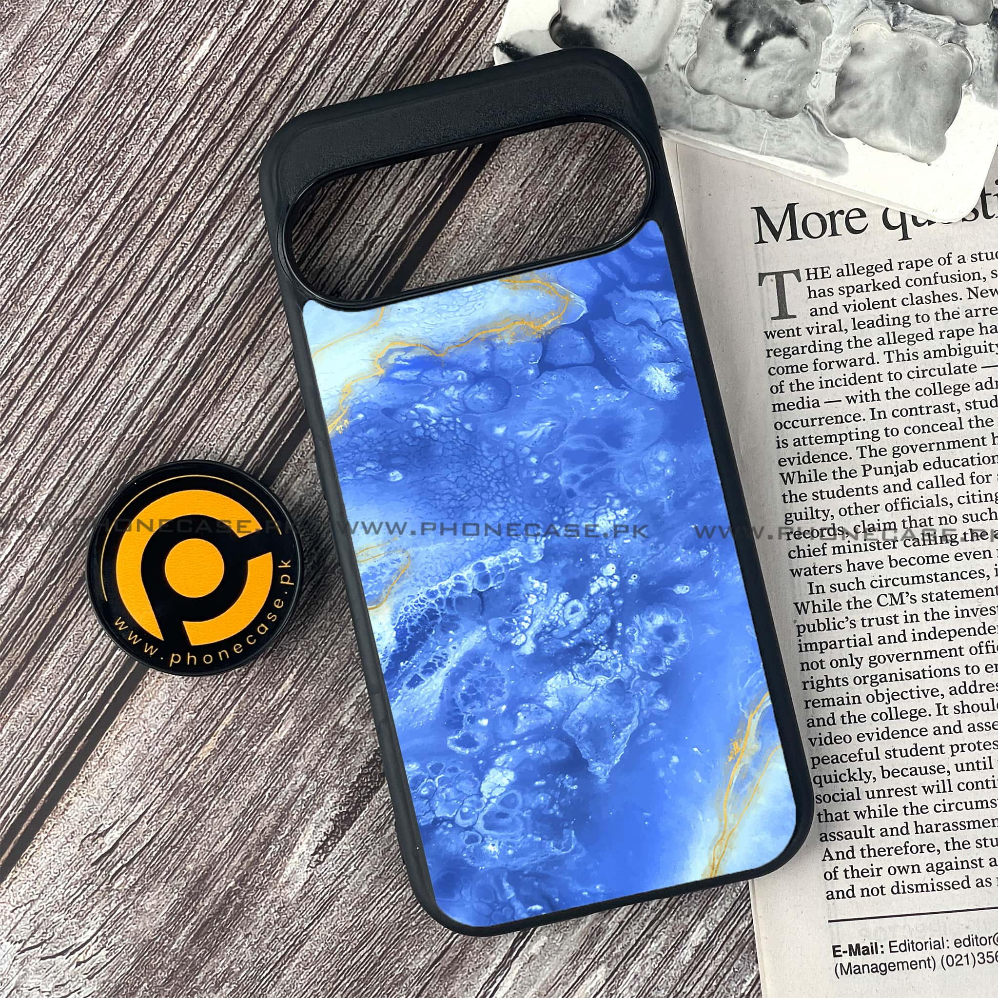 Google Pixel 9 Pro - Blue Marble 2.0 Series - Premium Printed Glass soft Bumper shock Proof Case