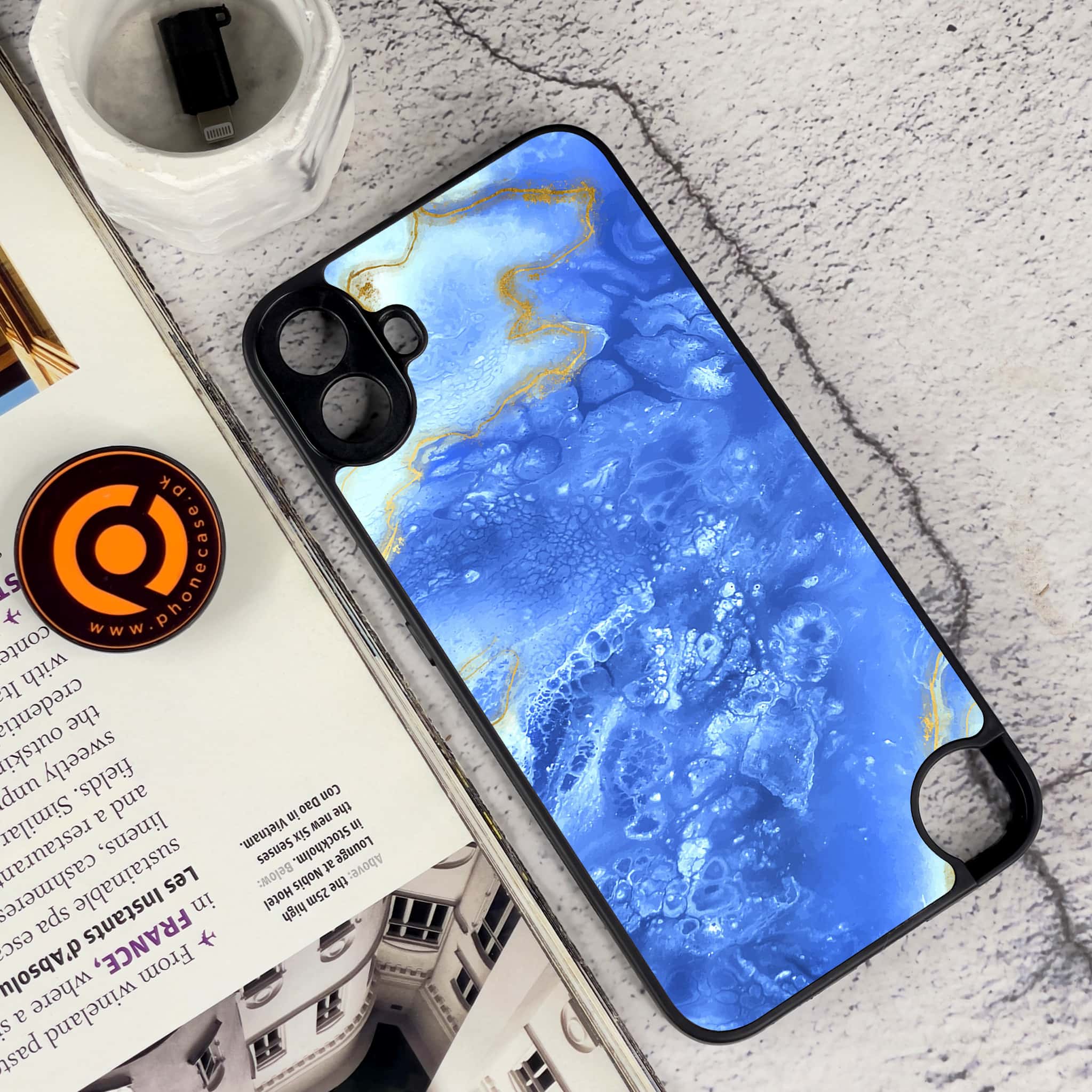 Nothing CMF Phone 1 - Blue Marble 2.0 Series - Premium Metal Printed soft Bumper Shock Proof Case