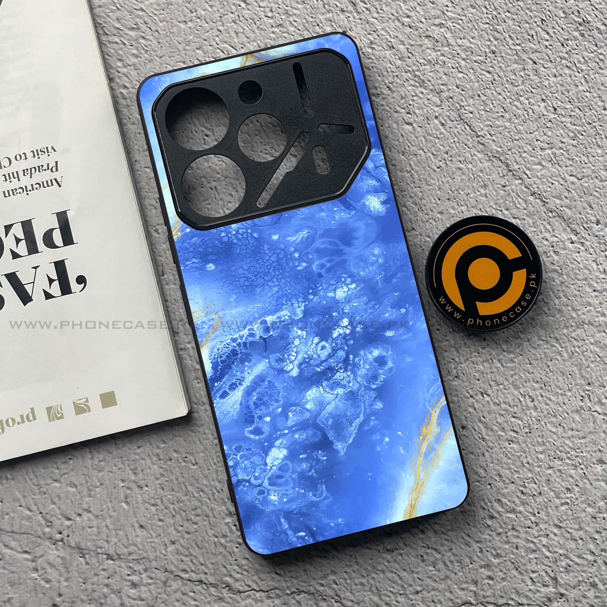 Tecno Pova 6 Pro - Blue Marble 2.0 Series - Premium Printed Glass soft Bumper shock Proof Case