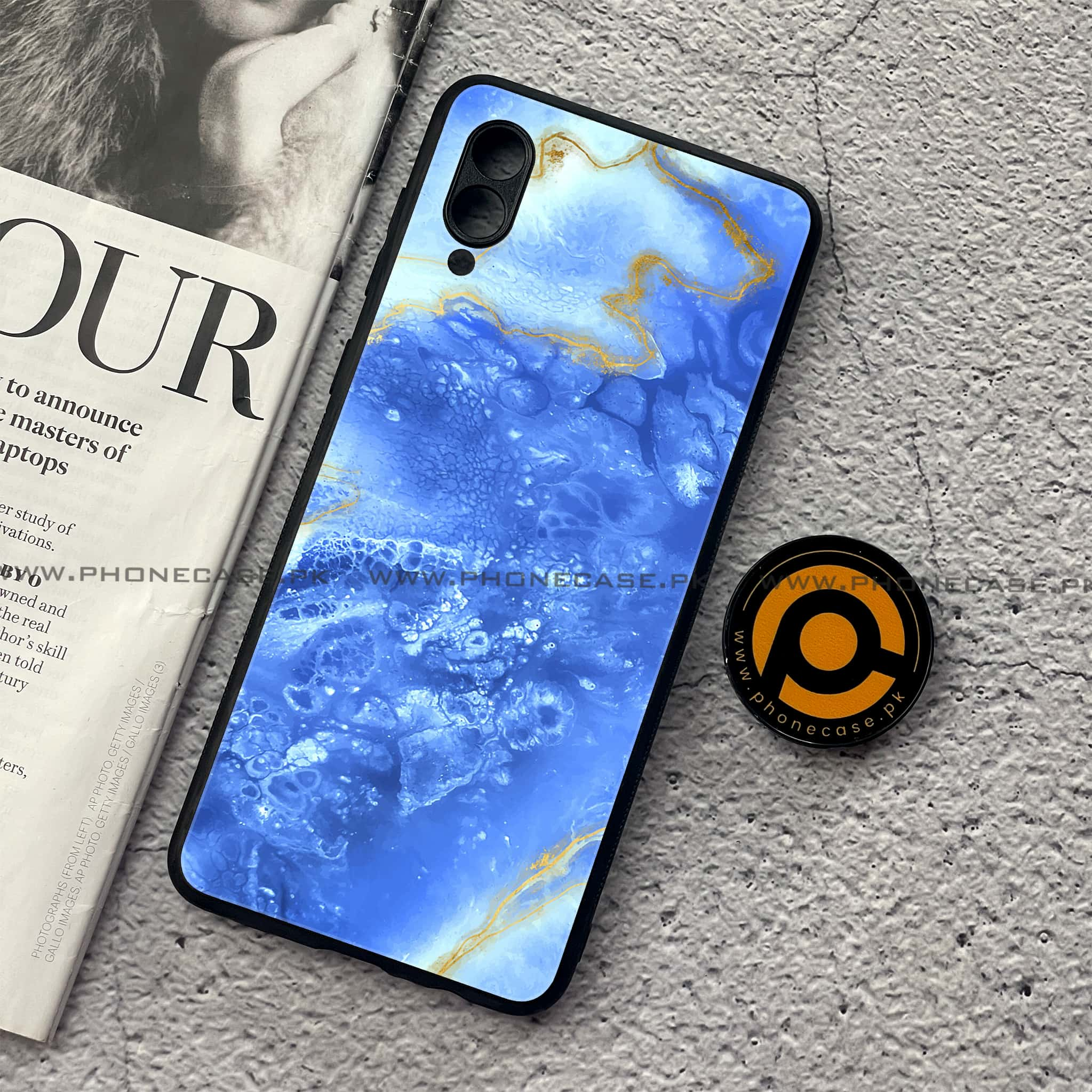 Samsung Galaxy A02 - Blue Marble 2.0 Series - Premium Printed Metal soft Bumper shock Proof Case