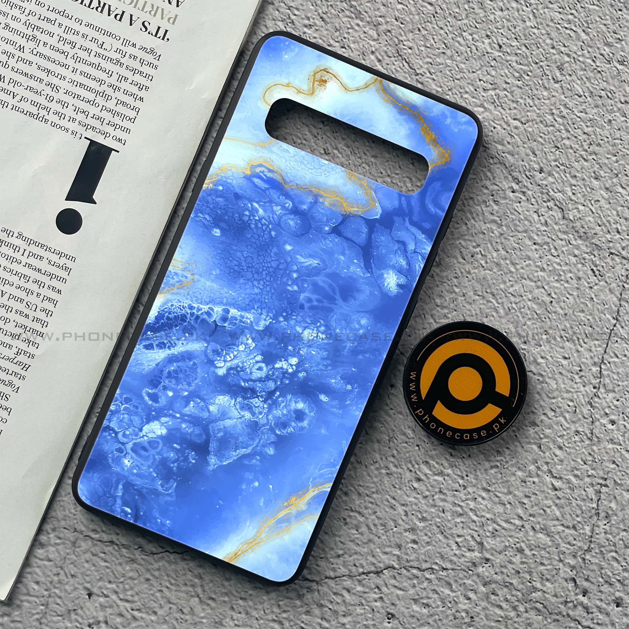 Samsung Galaxy S10 5G - Blue Marble Series V 2.0 - Premium Printed Glass soft Bumper shock Proof Case