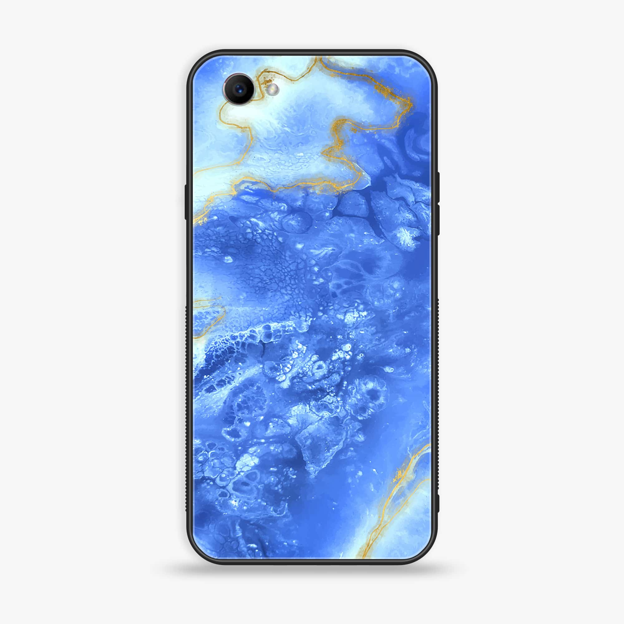 Oppo F7 Youth - Blue Marble 2.0 Series - Premium Printed Glass soft Bumper shock Proof Case