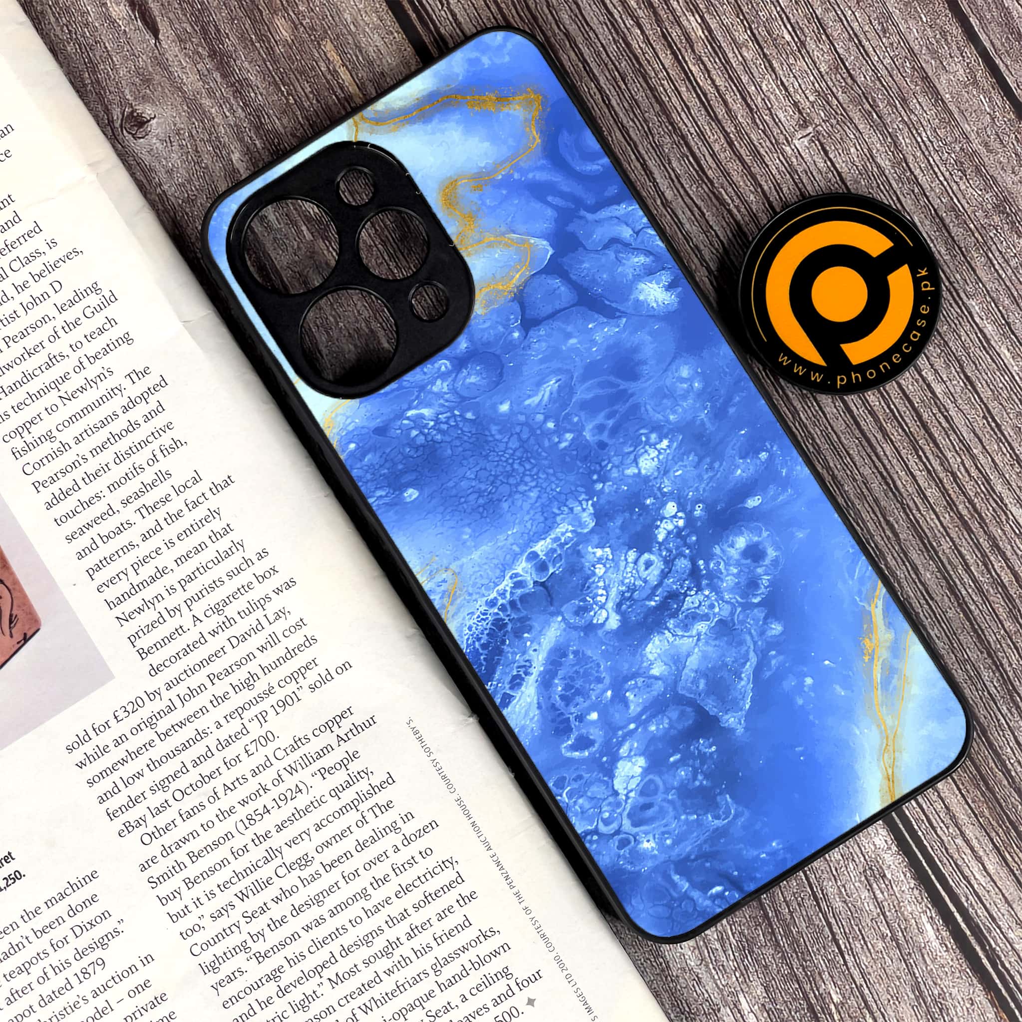 Xiaomi Redmi 12 - Blue Marble Series V 2.0 - Premium Printed Glass soft Bumper shock Proof Case