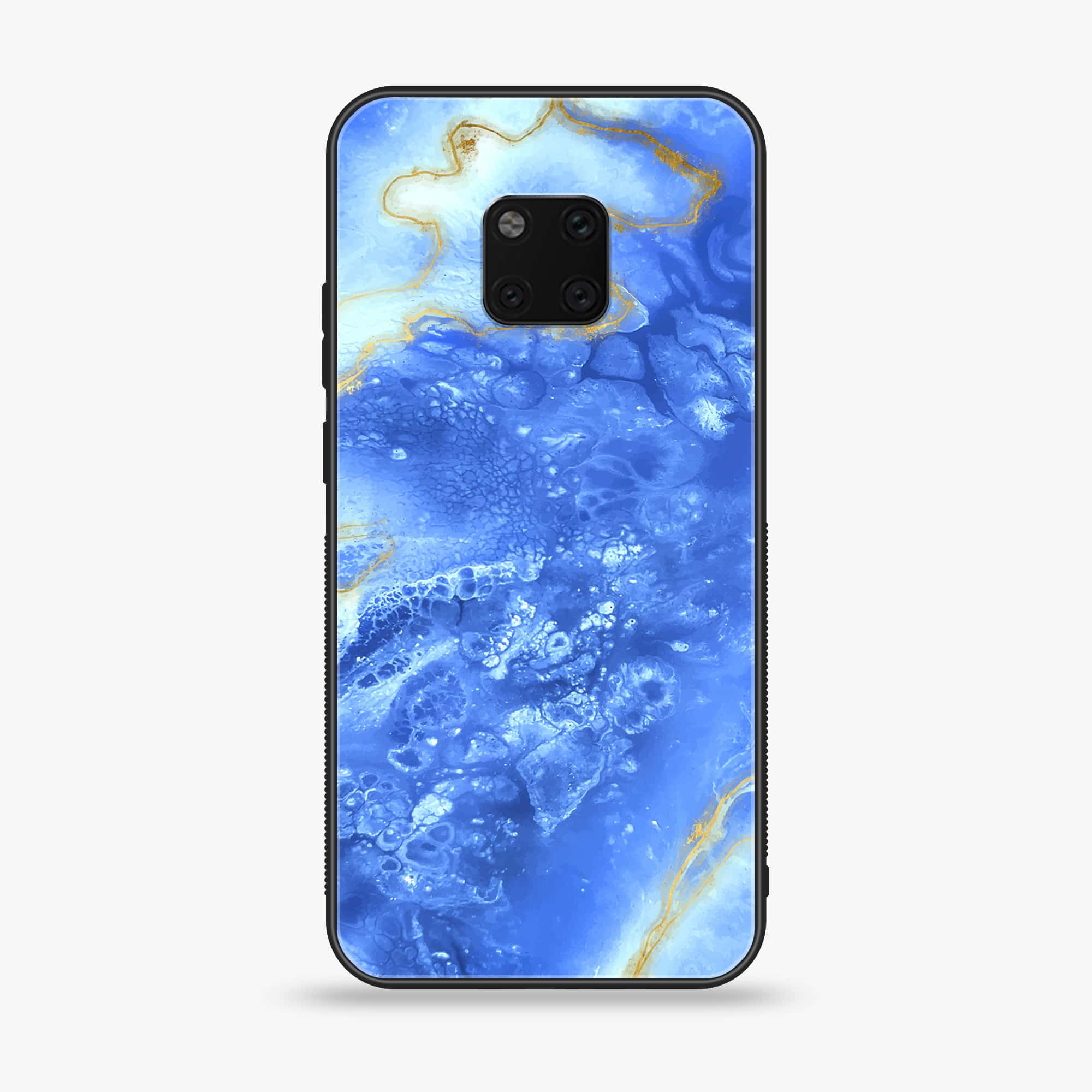 Huawei Mate 20 Pro - Blue Marble Series V 2.0 - Premium Printed Glass soft Bumper shock Proof Case