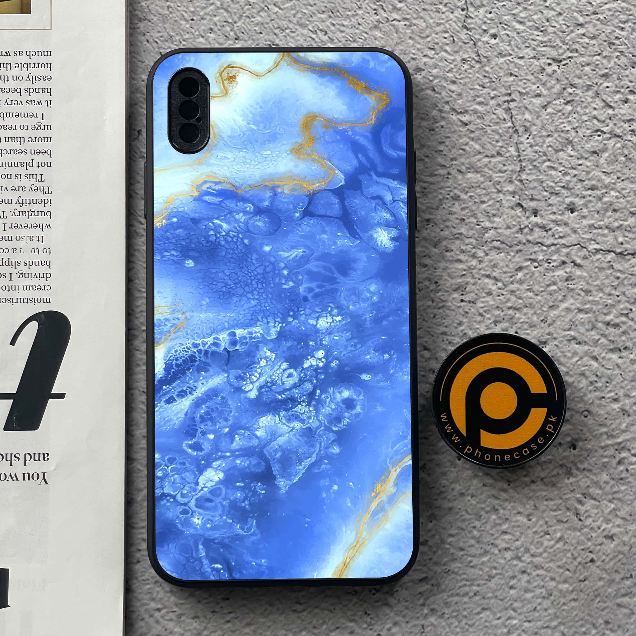 iPhone Xs Max - Blue Marble Series V 2.0 - Premium Metal Printed soft Bumper shock Proof Case