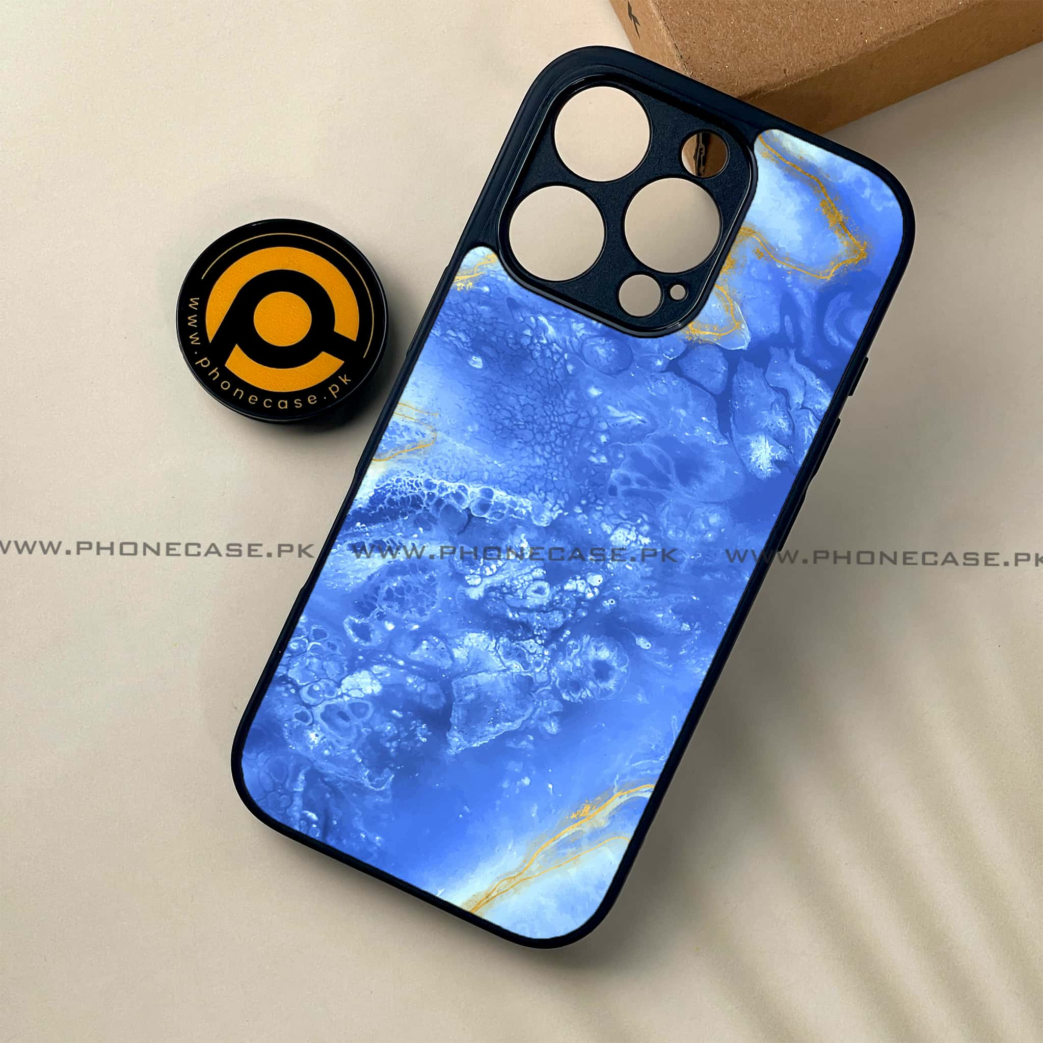 iPhone 16 Pro - Blue Marble 2.0 Series - Premium Printed Glass soft Bumper shock Proof Case