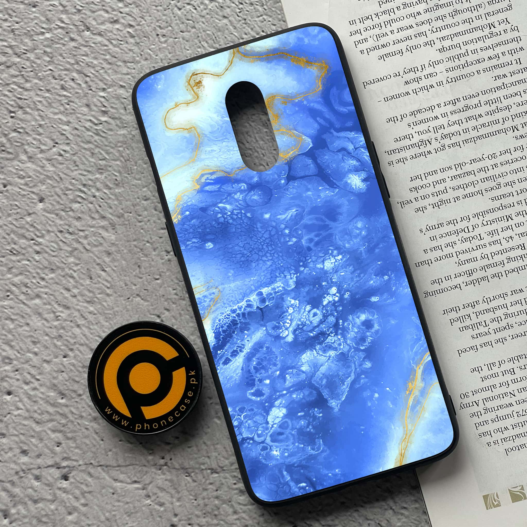 OnePlus 7 - Blue Marble 2.0 Series - Premium Printed Glass soft Bumper shock Proof Case