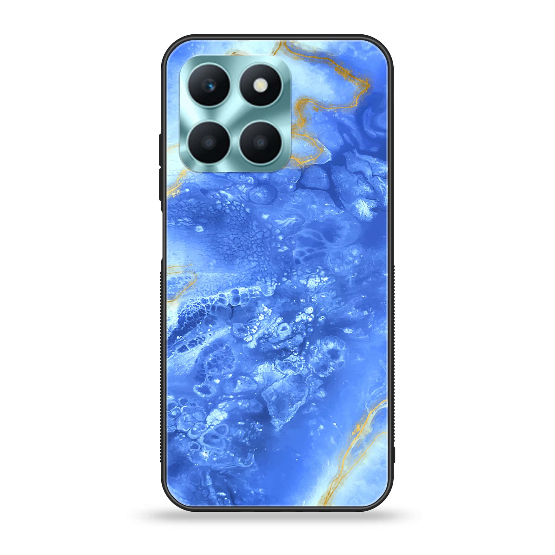 Honor X6a - Blue Marble 2.0 Series - Premium Printed Glass soft Bumper shock Proof Case