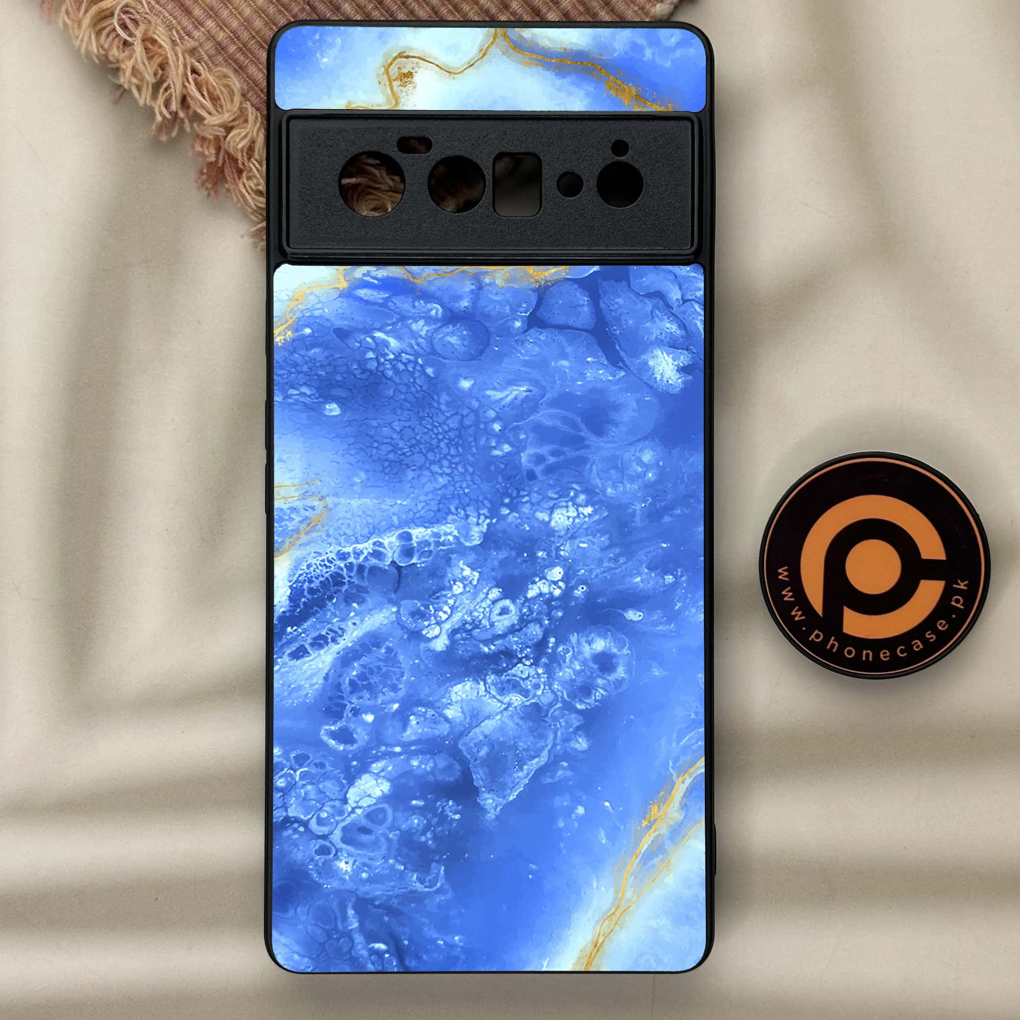 Google Pixel 6 Pro - Blue Marble Series V 2.0 - Premium Metal Printed soft Bumper Shock Proof Case