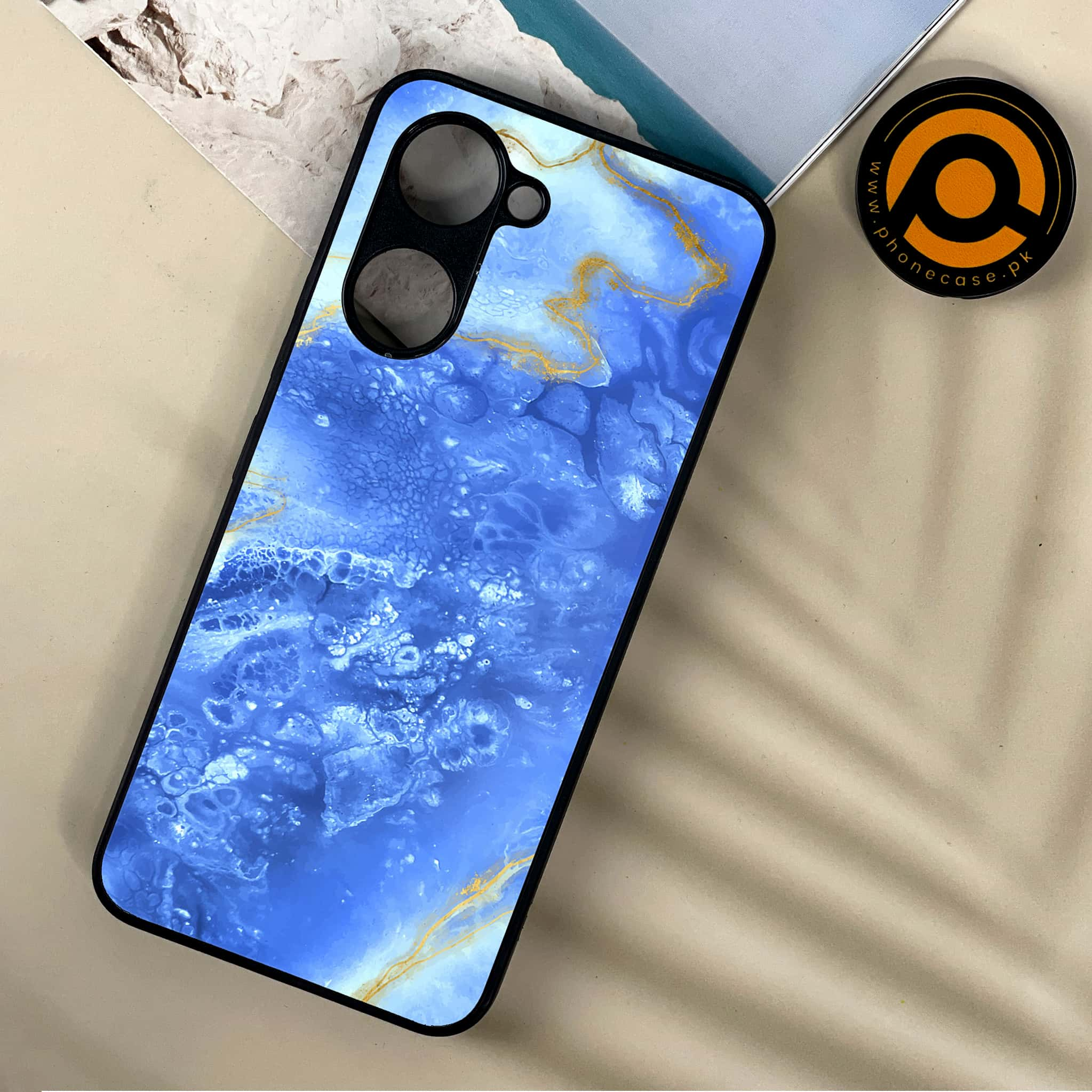 Vivo Y03 - Blue Marble 2.0 Series - Premium Printed Metal soft Bumper shock Proof Case