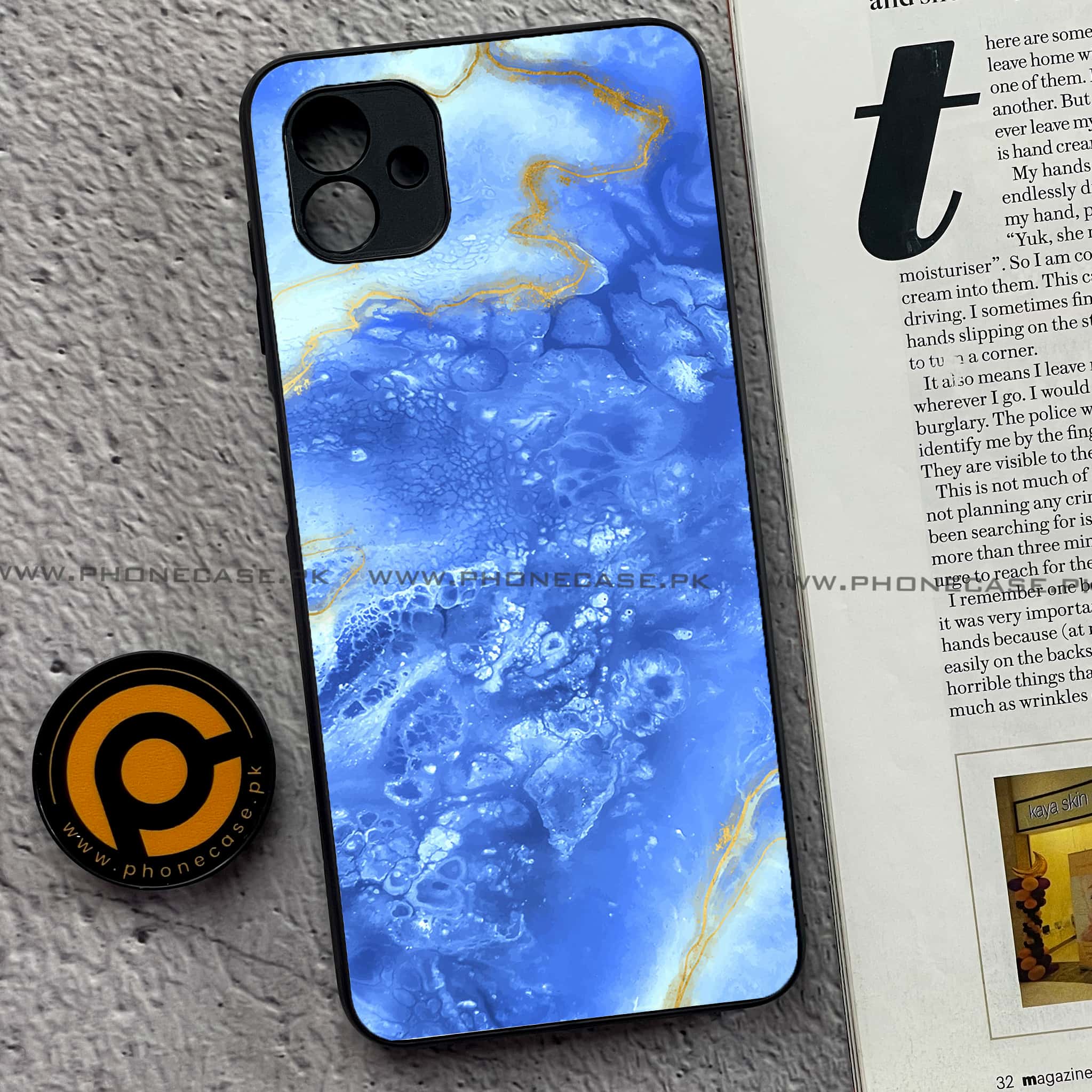 Samsung Galaxy A04 - Blue Marble V 2.0 Series - Premium Printed Metal soft Bumper shock Proof Case