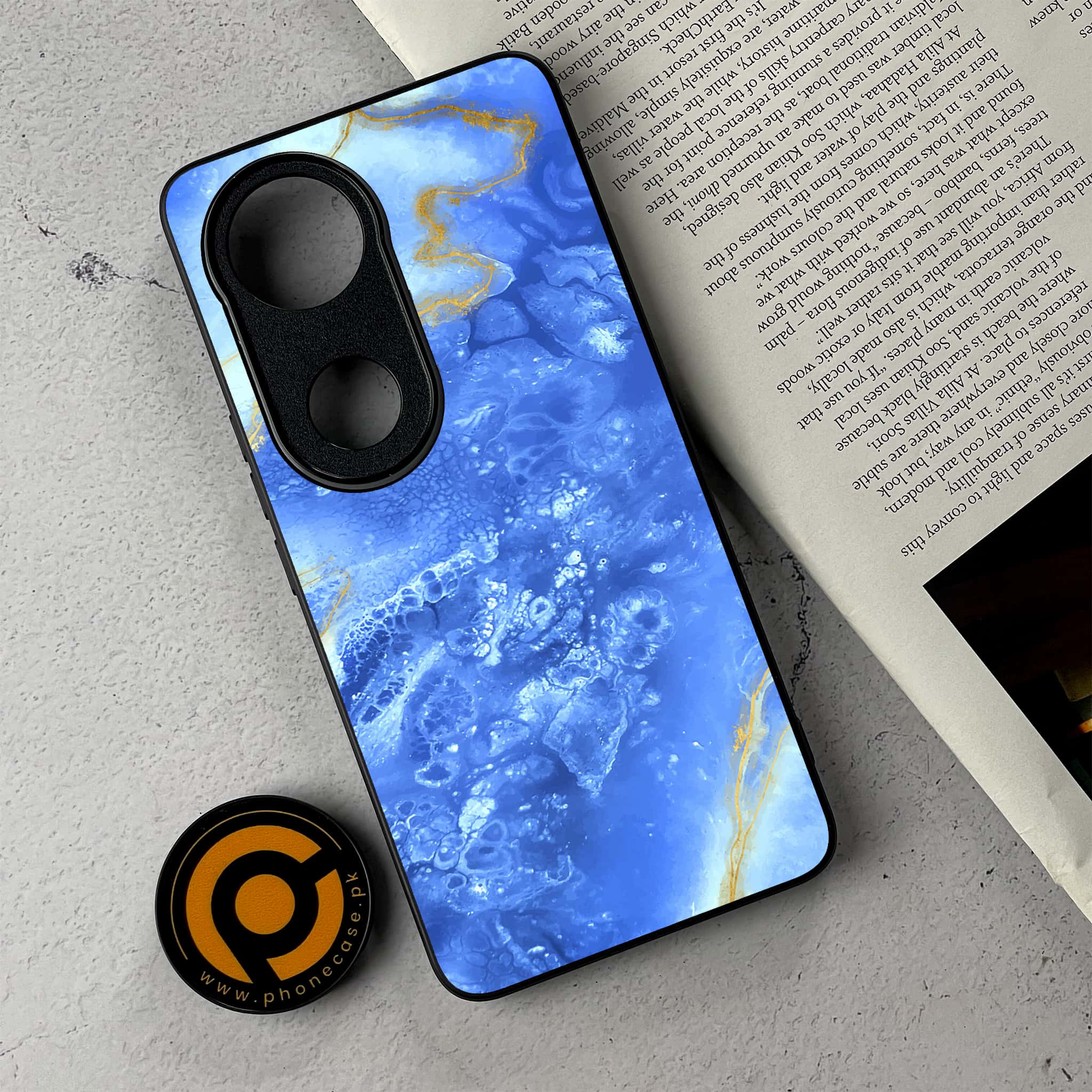 Vivo V50 - Blue Marble 2.0 Series - Premium Metal Printed Soft Bumper Shockproof Case