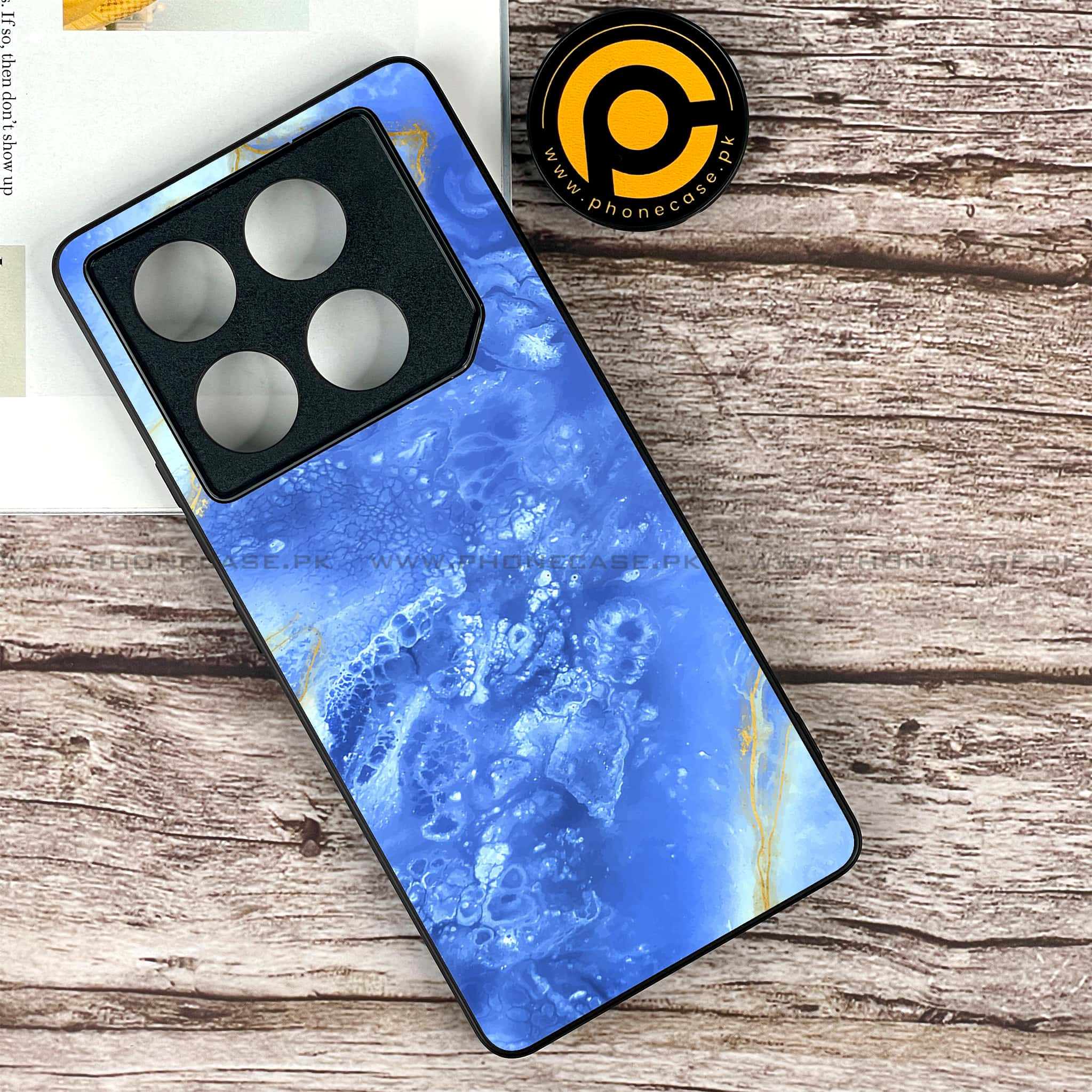 Infinix GT 20 Pro - Blue Marble 2.0 Series - Premium Printed Glass soft Bumper shock Proof Case