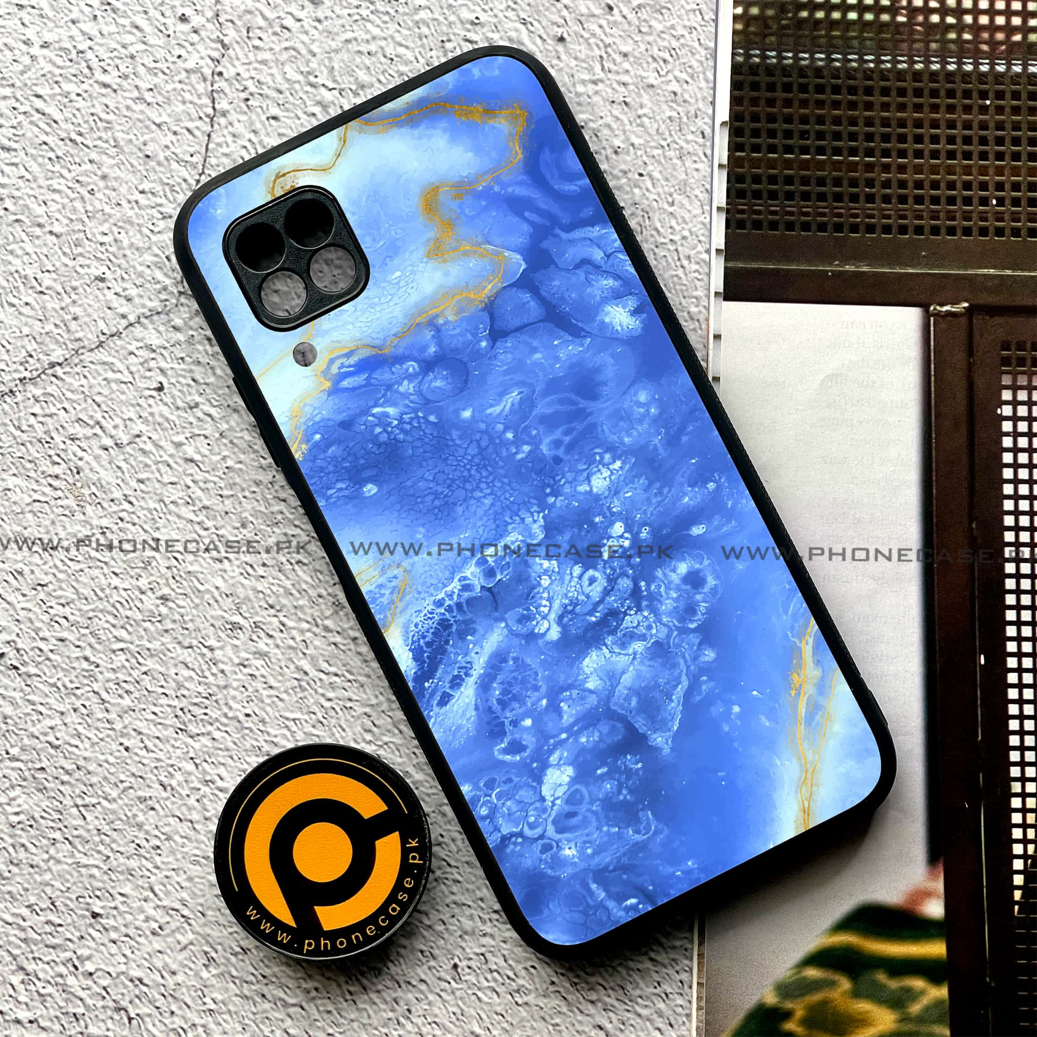 Huawei P40 Lite - Blue Marble 2.0 Series - Premium Printed Glass soft Bumper shock Proof Case