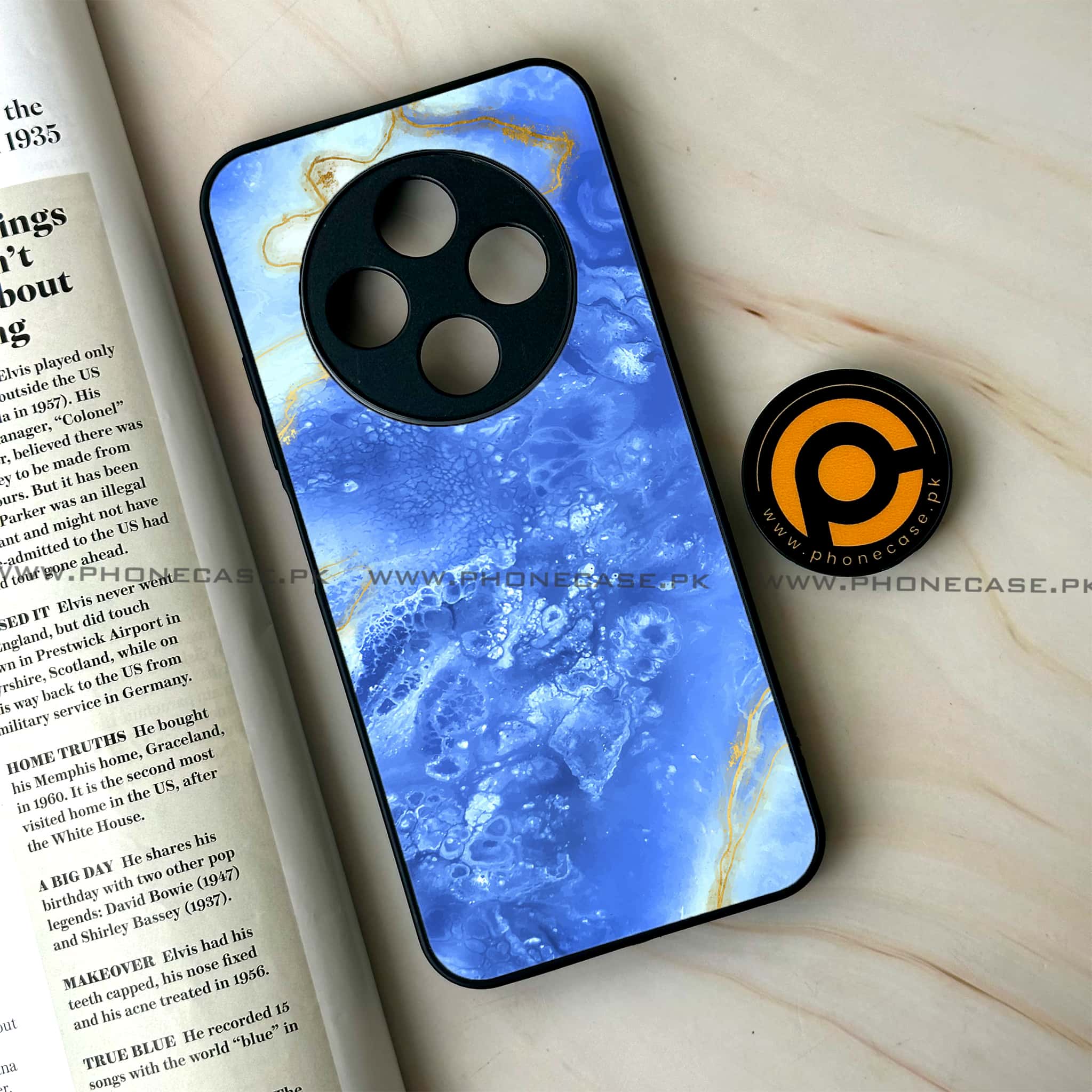 Oppo F27 Pro - Blue Marble 2.0 Series - Premium Metal Printed soft Bumper Shock Proof Case