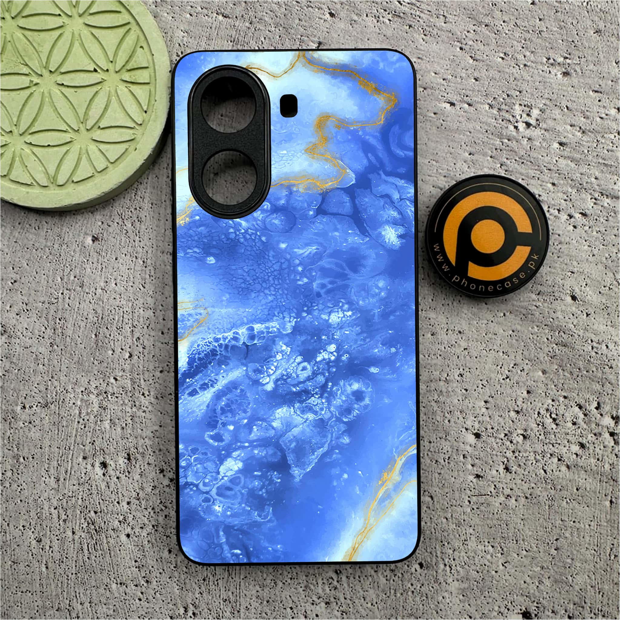 Xiaomi Redmi Turbo 4 - Blue Marble 2.0 Series - Premium Metal Printed soft Bumper shock Proof Case