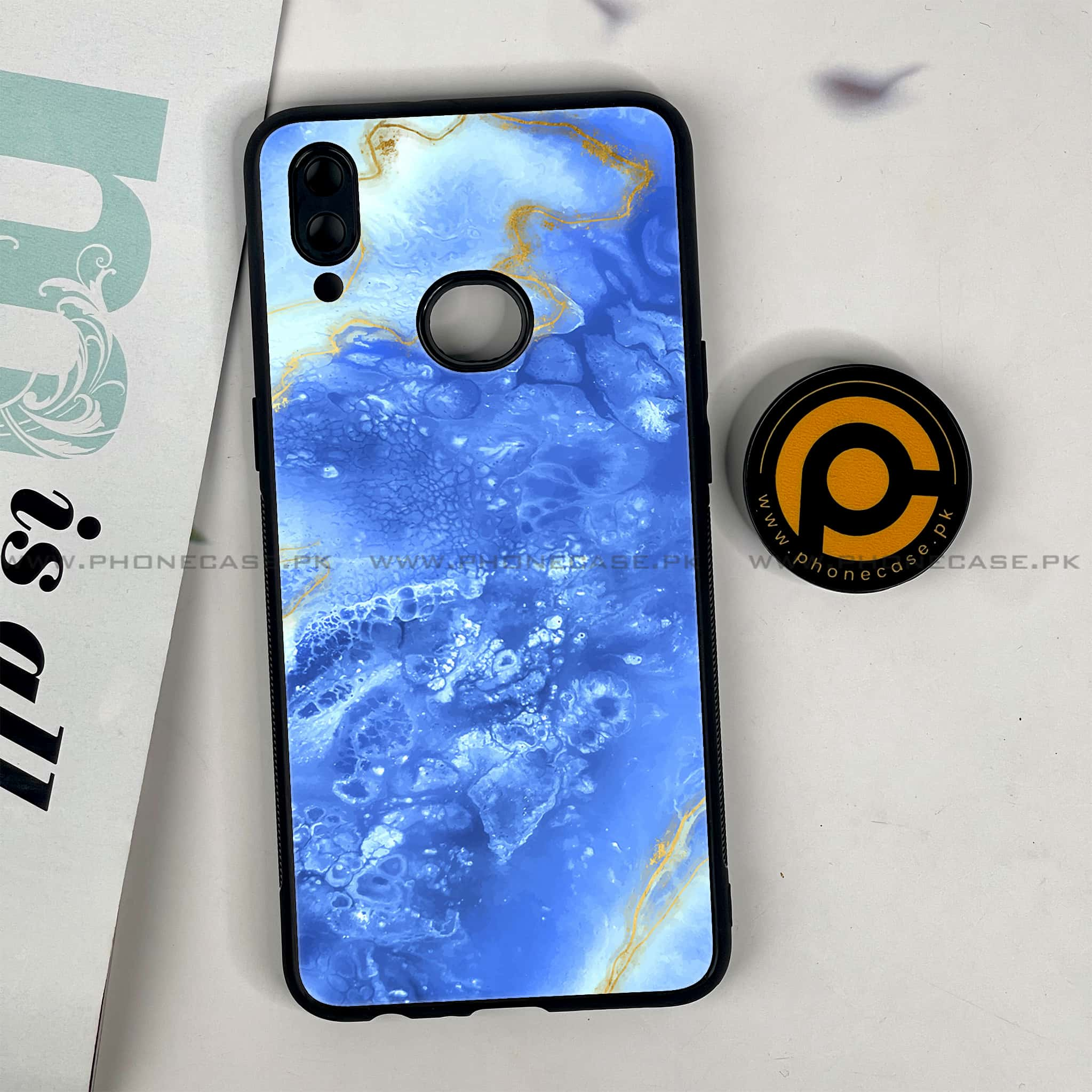 Galaxy A10s - Blue Marble 2.0 Series - Premium Printed Glass soft Bumper shock Proof Case