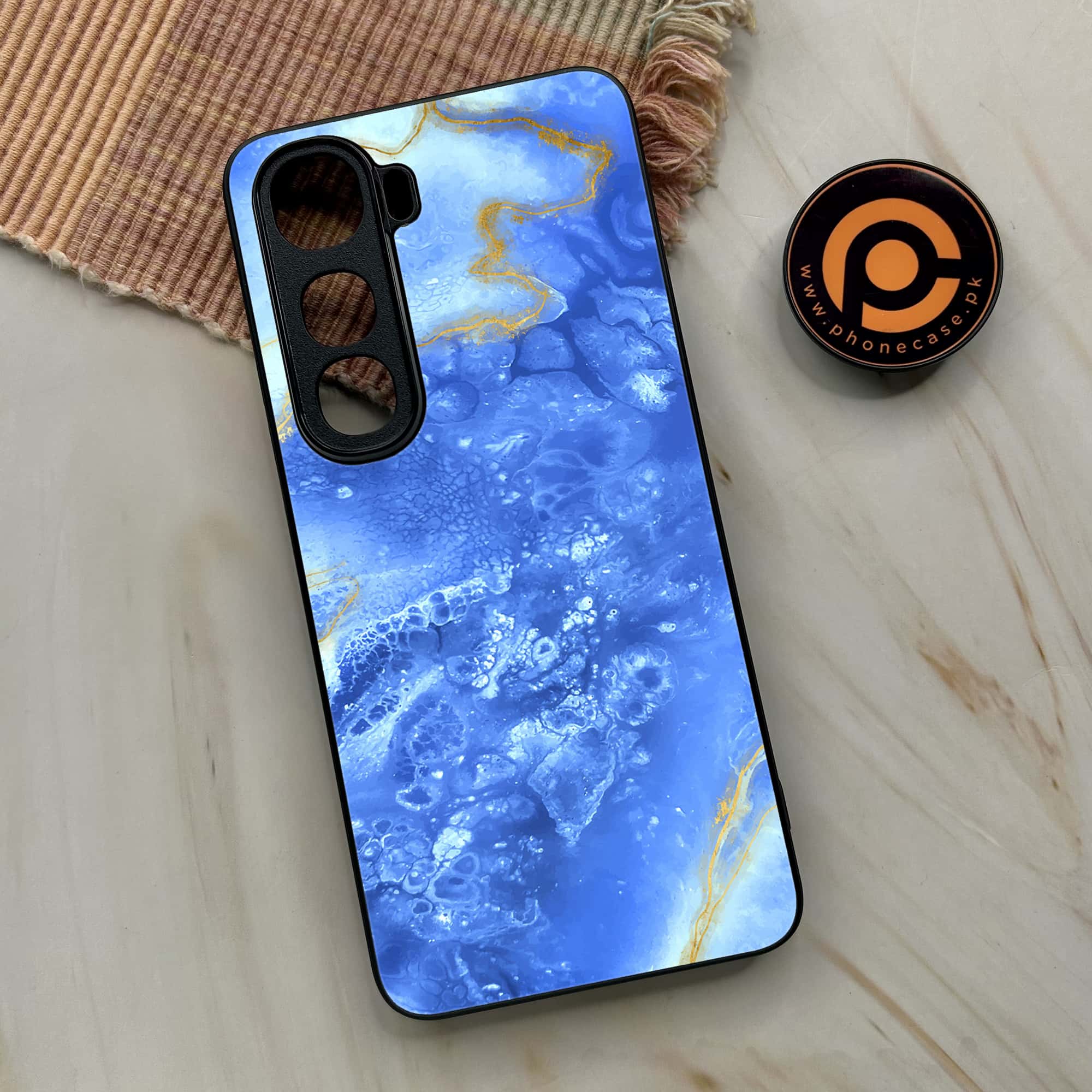 Vivo Y400 - Blue Marble 2.0 Series - Premium Metal Printed soft Bumper shock Proof Case