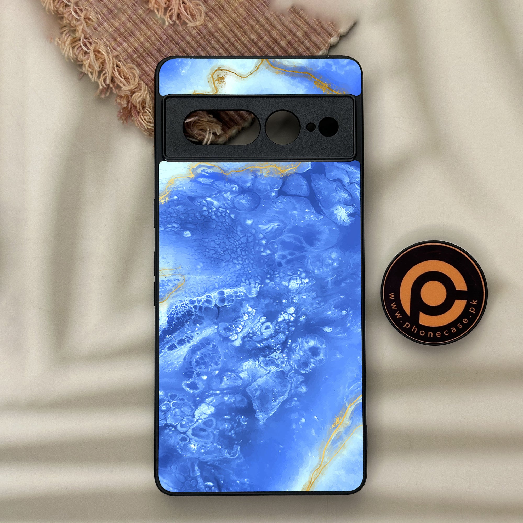 Google Pixel 7 Pro - Blue Marble Series V 2.0 - Premium Metal Printed soft Bumper Shock Proof Case