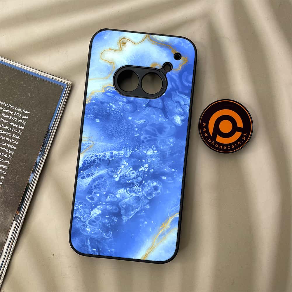 Nothing Phone (2a) - Blue Marble 2.0 Series - Premium Metal Printed soft Bumper Shock Proof Case