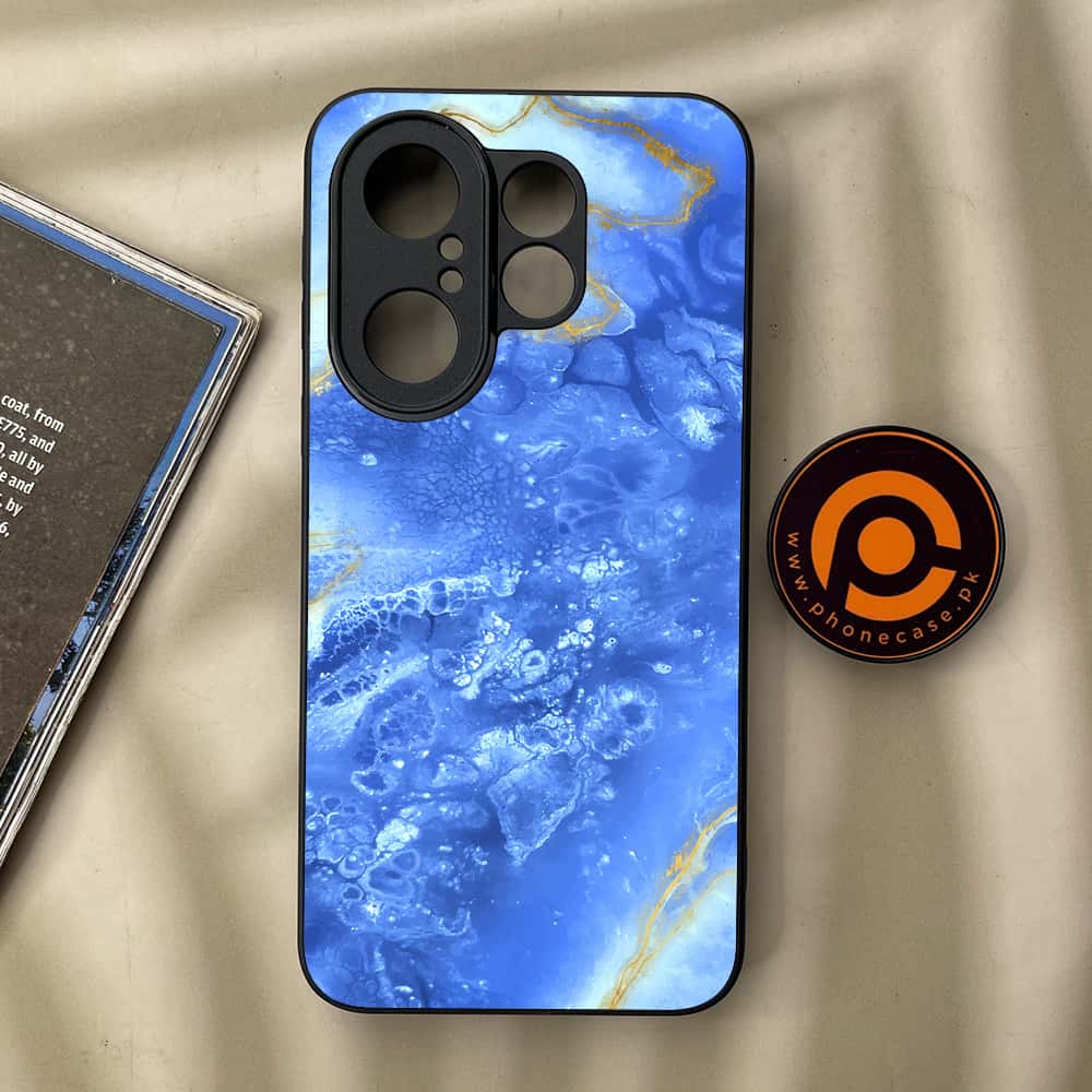Vivo X200 FE - Blue Marble 2.0 Series - Premium Metal Printed soft Bumper Shock Proof Case
