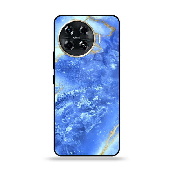 Tecno Spark 20 pro plus - Blue Marble 2.0 Design 2 - Premium Printed Glass soft Bumper shock Proof Case CS-21156