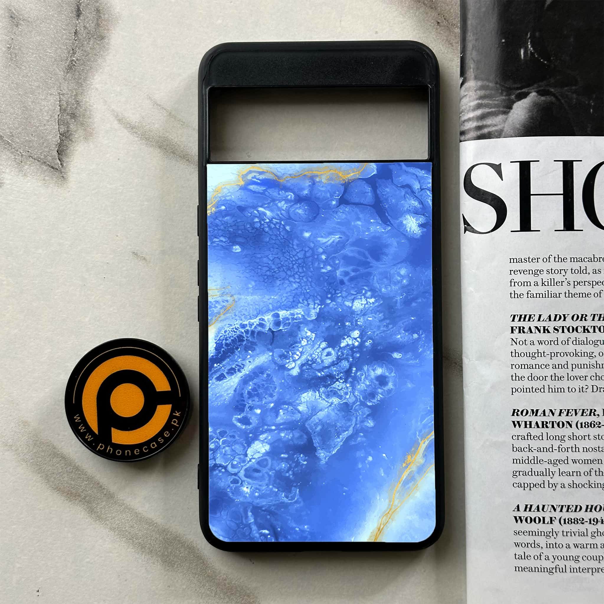 Google Pixel 8 Pro - Blue Marble Series V 2.0 - Premium Printed Glass soft Bumper shock Proof Case